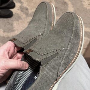 Nunn Bush Grey suede leather  slip-on shoes mens 13 US